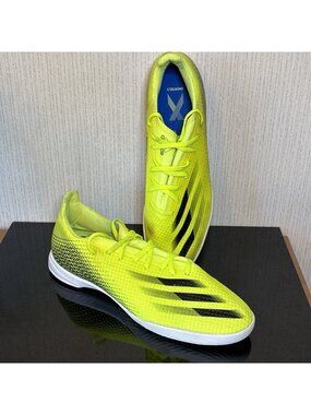 Adidas x Ghosted.3 Indoor Soccer Shoes Mens Sz 12.5 FW6937 Yellow Black Lace Up